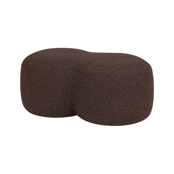 Ciemnobrązowy puf z materiału bouclé Umbo – noo.ma