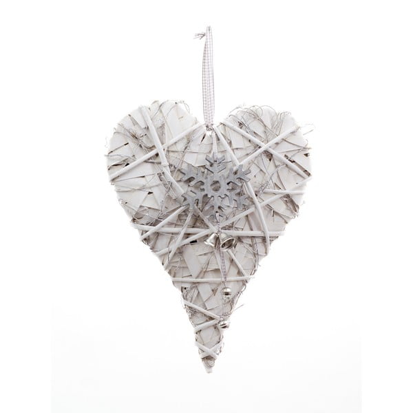 Dekoracja wisząca w kształcie serca Ego Dekor Snowflake, wys. 39 cm