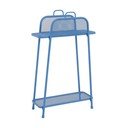 Niebieski metalowy regał na balkon Garden Pleasure MWH, wys. 105,5 cm