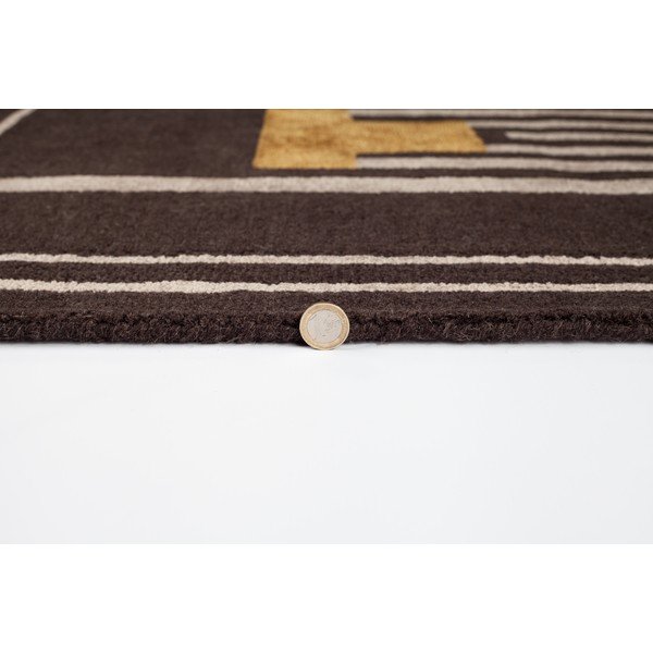 Brązowy ręcznie tkany dywan Flair Rugs Moderne Lifestyle, 200x290 cm-image-1