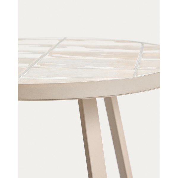 Okrągły stolik ogrodowy z ceramicznym blatem ø 45 cm Tella – Kave Home-image-4