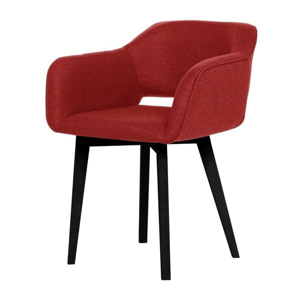 Czerwone krzesło z czarnymi nogami My Pop Design Oldenburg