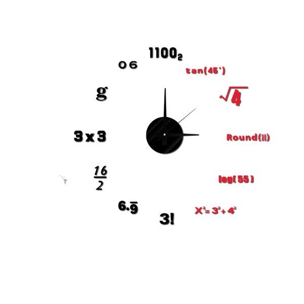 Zegar samoprzylepny Mauro Ferretti Math, ⌀ 50 cm