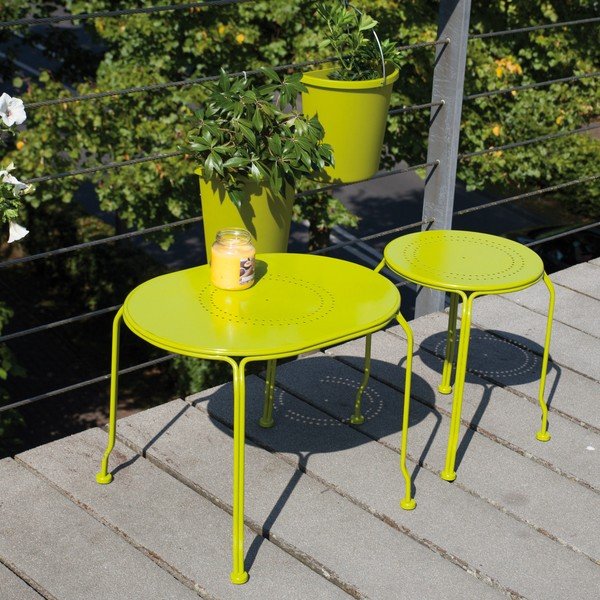 Zielony stolik na balkon Esschert Design Nature, 53x44 cm-image-1