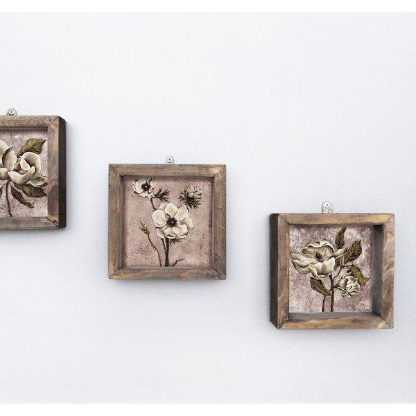 Komplet 3 obrazów Vintage, 15x15 cm-image-1