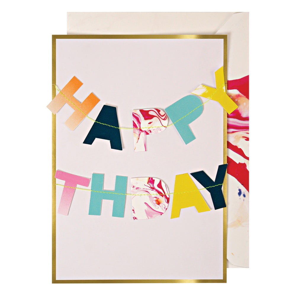 Kartka Marble Birthday – Meri Meri (zdjęcie 3)