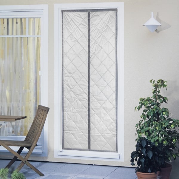 Zasłona termiczna na drzwi w szaro-srebrnym kolorze 90x200 cm – Maximex-image-1