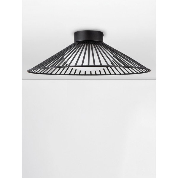 Metalowa lampa sufitowa LED w kolorze matowej czerni ze szklanym kloszem Brume – Nova Luce-image-4