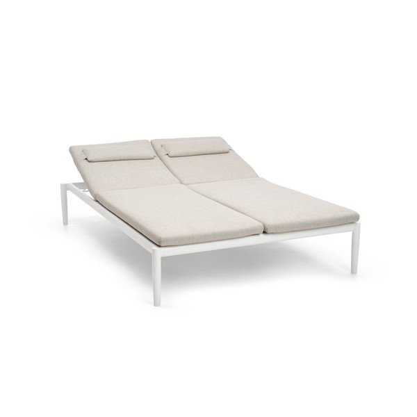 Kremowy metalowy leżak ogrodowy Switch – Diphano-image-1
