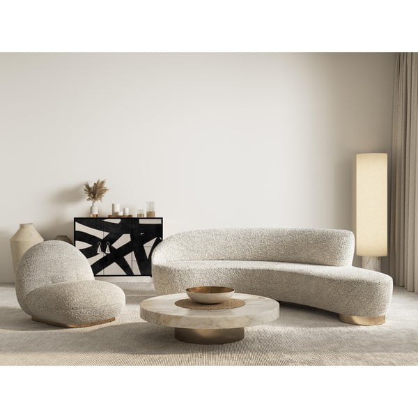 Czarno-beżowa niska komoda 113x84 cm Wilma – Really Nice Things-image-3