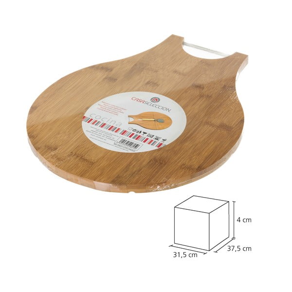 Komplet deski bambusowej z nożem do pizzy Casa Selección Cutter-image-4
