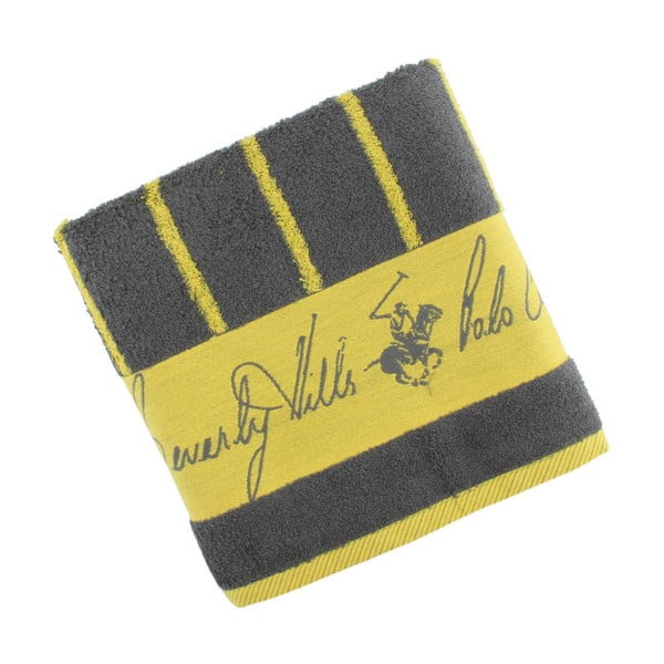 Ręcznik bawełniany BHPC 50x100 cm, żółty w paski