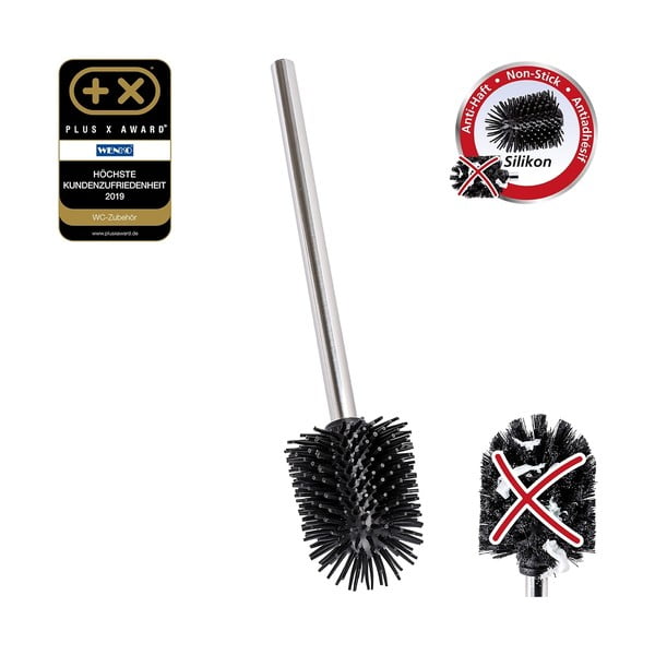 Zapasowa szczotka do WC ze stali nierdzewnej w kolorze srebra z połyskiem Ø 8 cm – Wenko-image-1