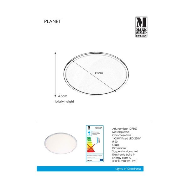 Lampa sufitowa Markslöjd Planet Plafond, ⌀ 42 cm-image-2