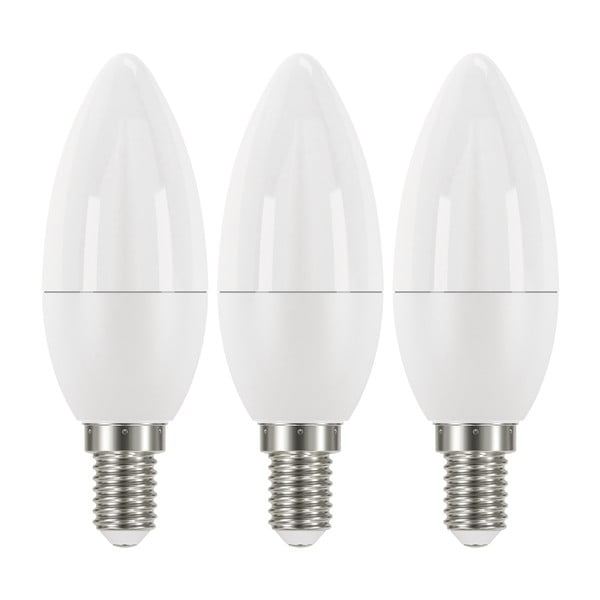 Zestaw 3 żarówek LED EMOS Classic Candle Neutral White, 5W E14