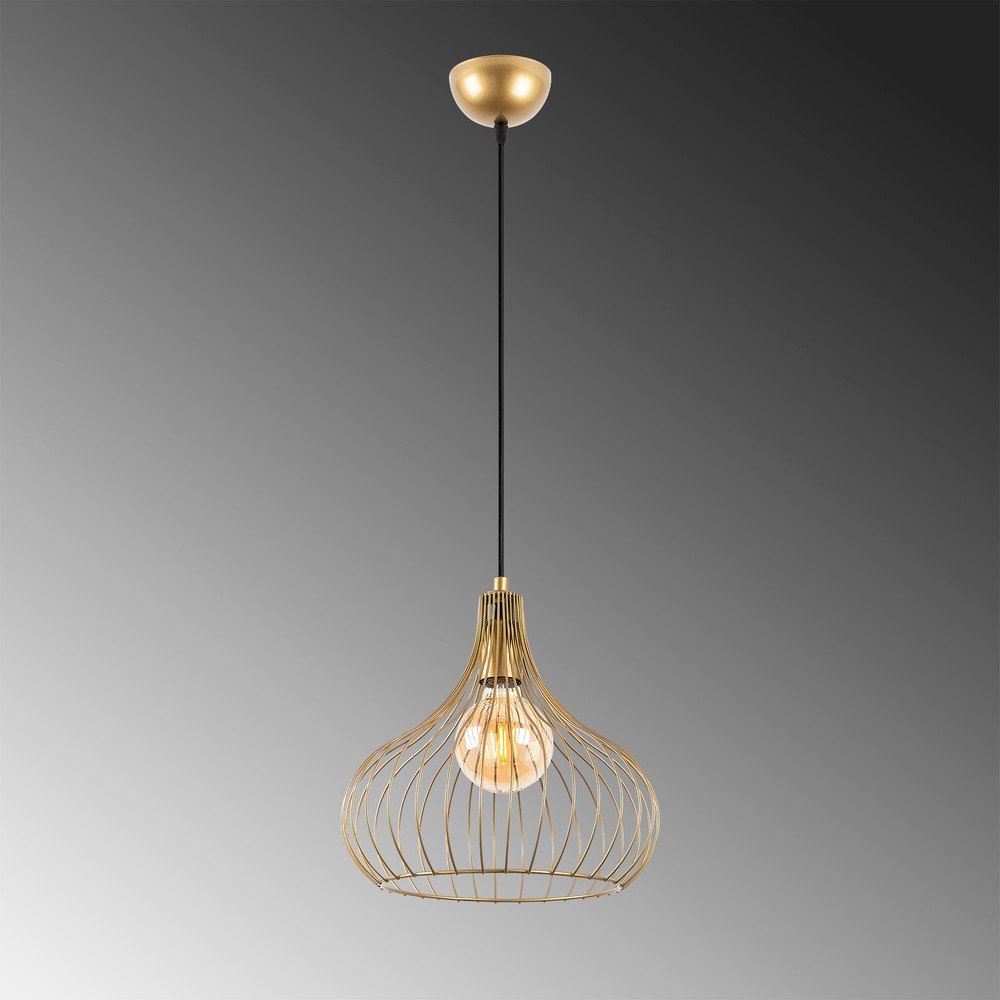 Lampa wisząca z metalowym kloszem ø 22 cm Teldemia – Opviq lights (zdjęcie 6)