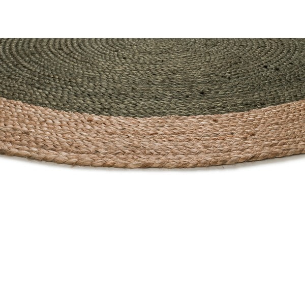 Zielono-naturalny okrągły dywan ø 90 cm Mahon – Universal-image-3