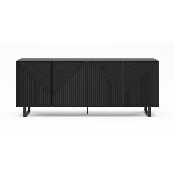 Czarna komoda 201x80x40 cm Peta – Marckeric