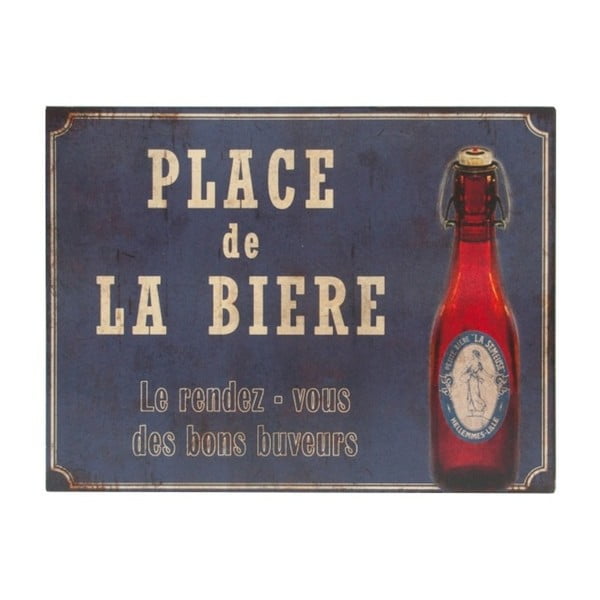 Metalowa tabliczka 33x25 cm Place De La Biere – Antic Line