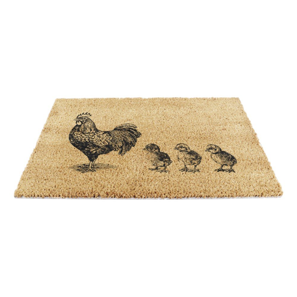 Wycieraczka z włókna kokosowego 40x60 cm Chickens and Chicks – Artsy Doormats (zdjęcie 8)