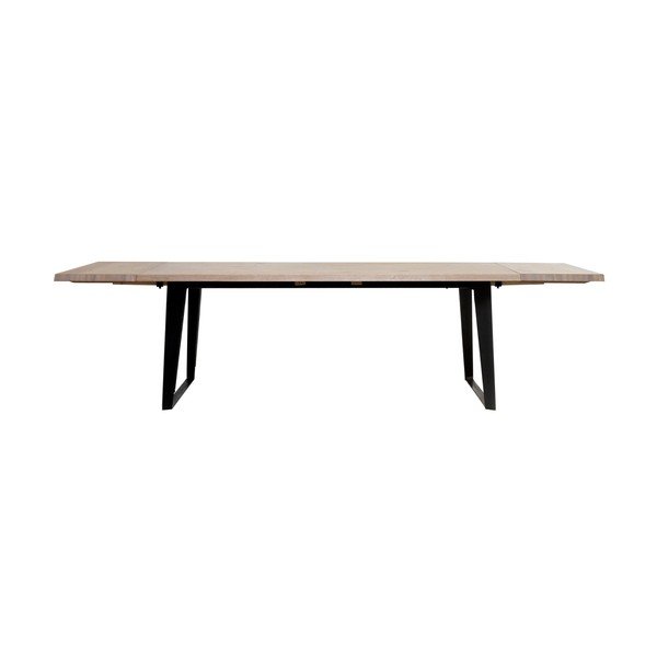 Komplet 2 dodatkowych blatów do stołu z drewna białego dębu Unique Furniture Novara