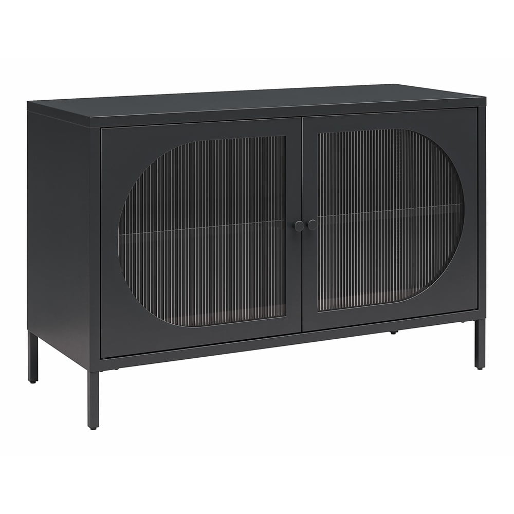 Czarna metalowa witryna 100x64x40 cm Luna – Støraa (zdjęcie 5)