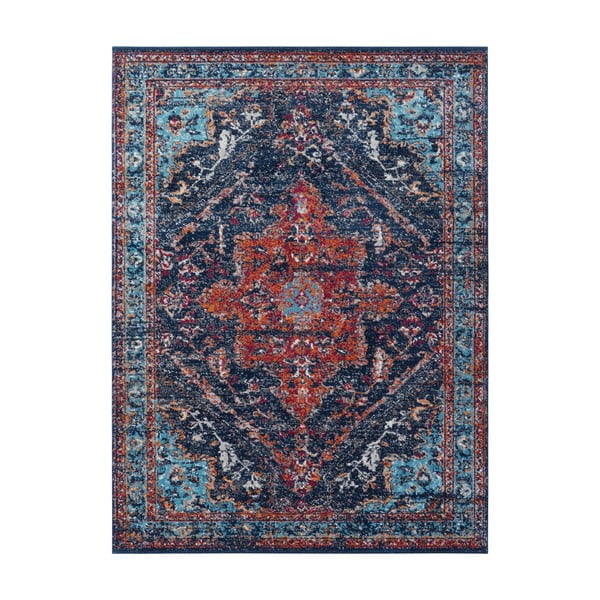 Granatowo-czerwony dywan Nouristan Azrow, 80x150 cm