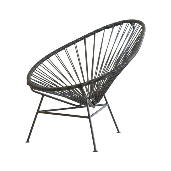 Czarny fotel dziecięcy OK Design Acapulco Mini