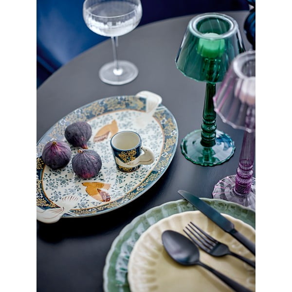 Niebiesko-kremowe kamionkowe filiżanki na espresso zestaw 2 szt. 55 ml Hezha – Bloomingville-image-3