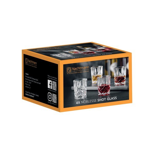 Zestaw 4 kieliszków do wódki ze szkła kryształowego Nachtmann Noblesse, 55 ml-image-1