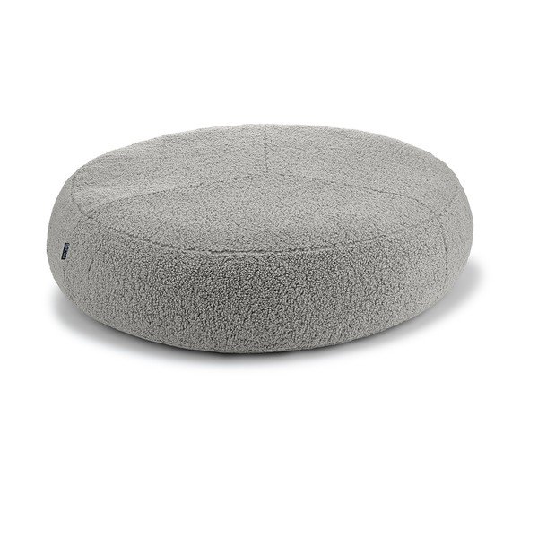 Szare legowisko dla psów z materiału bouclé ø 90 cm Senso Pouffe Pebble M/L – MiaCara