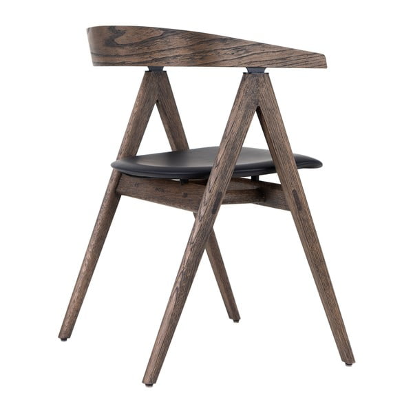 Czarne/brązowe krzesło z litego drewna dębowego Ava – Gazzda