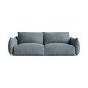 Niebieska rozkładana sofa z tkaniny szenilowej 230 cm Leila – Makamii