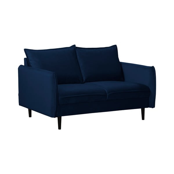 Ciemnoniebieska aksamitna sofa 138 cm Juli – Ropez-image-1