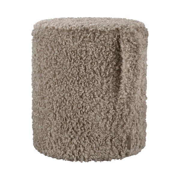Brązowy puf z materiału bouclé Teddy – Blomus