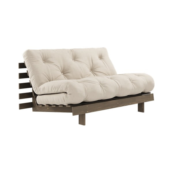 Beżowokremowa rozkładana sofa 140 cm Roots – Karup Design