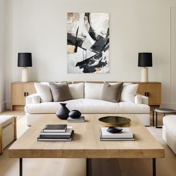 Obraz z ręcznie malowanymi elementami 70x100 cm Ash – Styler-image-1