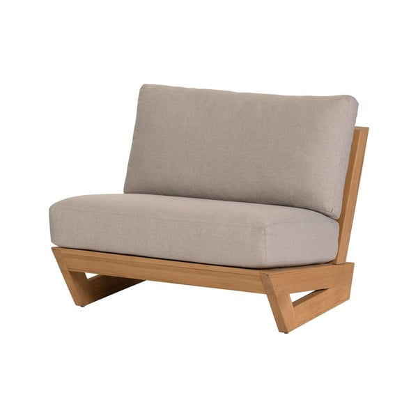 Beżowo-naturalny fotel ogrodowy ze sklejki Lowi – Exotan