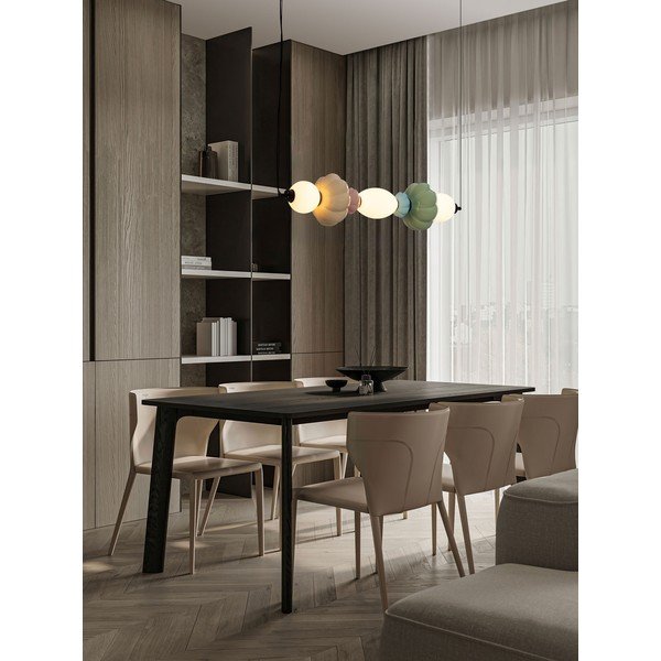 Lampa wisząca LED ceramiczna ze ściemniaczem z ceramicznym kloszem/ze szklanym kloszem Oneta – Nova Luce-image-1
