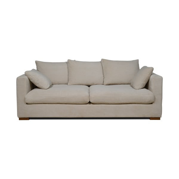 Beżowa sztruksowa sofa 220 cm Comfy – Scandic