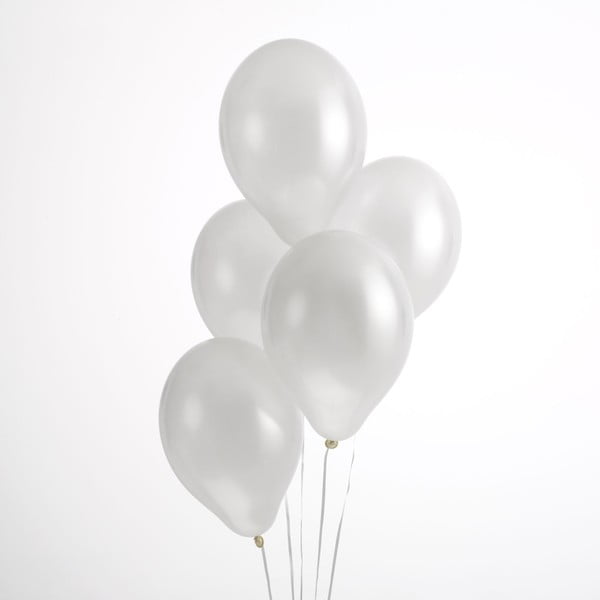 Zestaw 50 białych balonów Neviti Simply Love