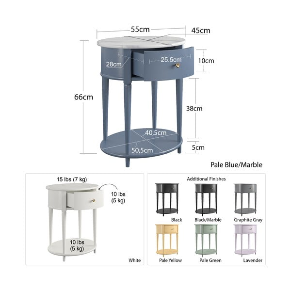 Lawendowa szafka nocna Aurora – Støraa-image-2