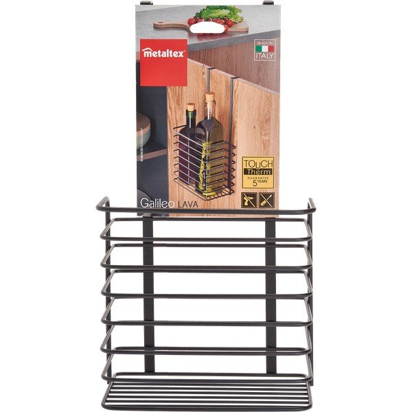 Czarna metalowa półka kuchenna Metaltex Galileo Lava Tall-image-2