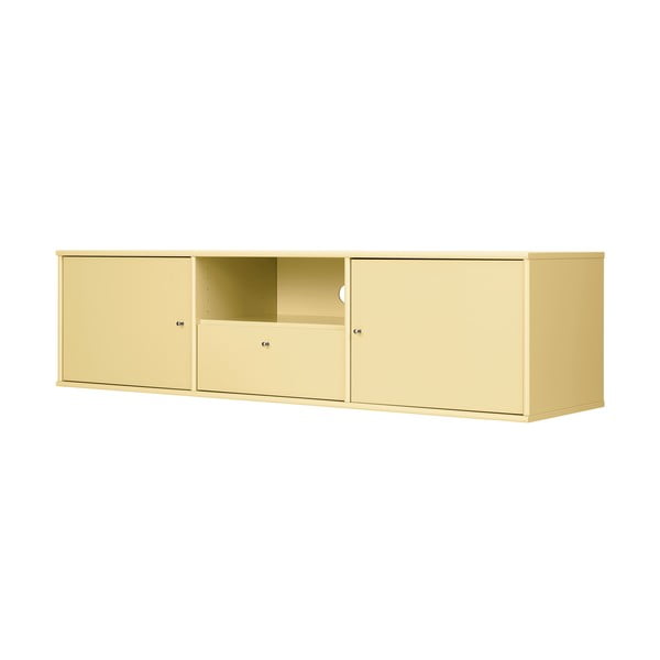Jasnożółta szafka pod TV 161x42 cm Mistral – Hammel Furniture-image-1