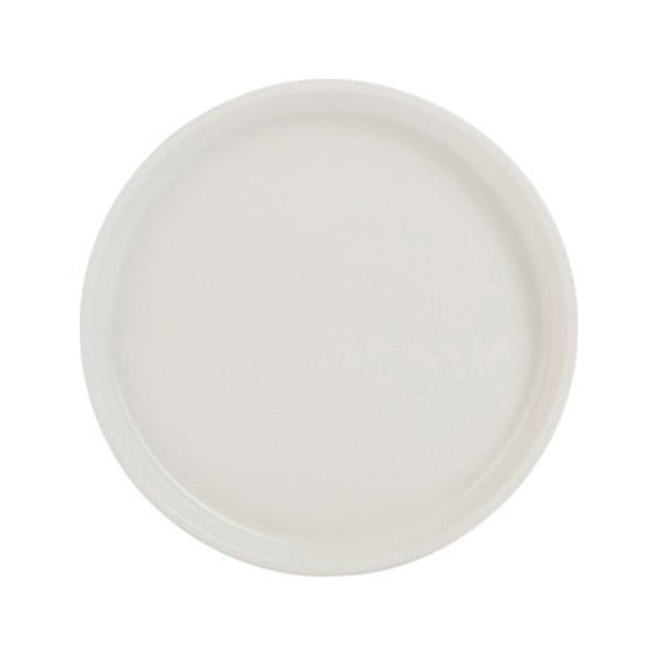 Biały talerz J-Line Edge, 12 cm