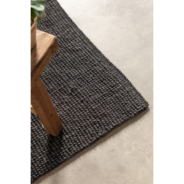 Czarny chodnik z juty 80x200 cm Bouclé – Hanse Home-image-4