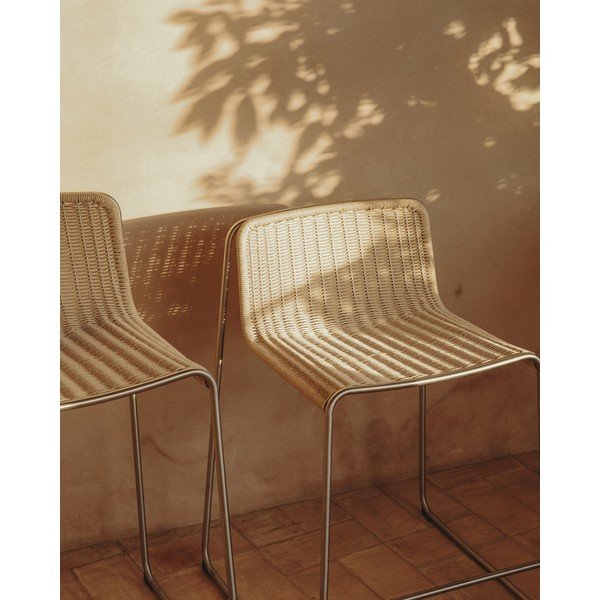 Beżowy metalowy hoker ogrodowy Tavari – Kave Home-image-1