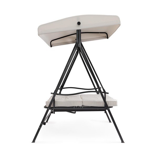 Antracytowo-beżowa metalowa huśtawka ogrodowa Taurus – Bizzotto-image-4