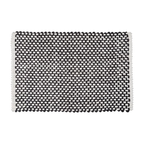 Czarno-biały tekstylny dywanik łazienkowy 50x80 cm Covelo – Wenko