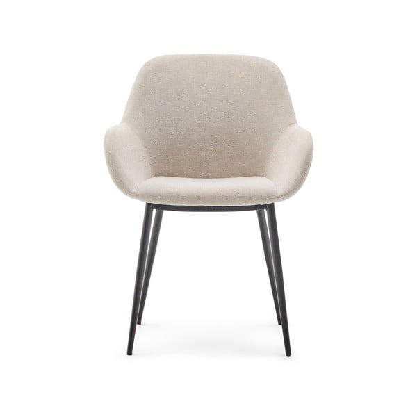 Kremowy tapicerowany fotel jadalniany Konna – Kave Home-image-3